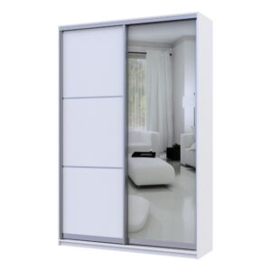 ארון הזזה 2 דלתות כולל דלת מראה ומגירות Home Decor הום דקור ערן 120