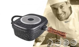 סיר מרובע משולב מחבת פסים La Kitchenette