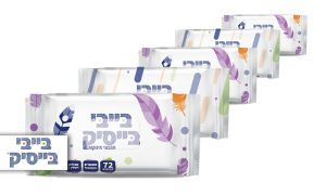 36 חבילות מגבונים לחים בייבי בייסיק