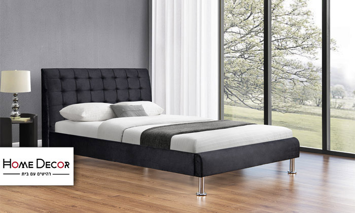 מיטה זוגית מרופדת HOME DECOR דגם נלסון עם אופציה למזרן - מידה לבחירה