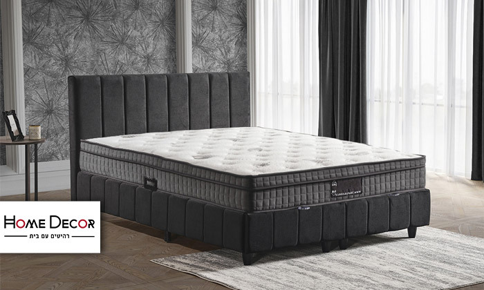 מיטה זוגית עם ארגז HOME DECOR דגם שרון - גודל לבחירה ואופציה למזרן