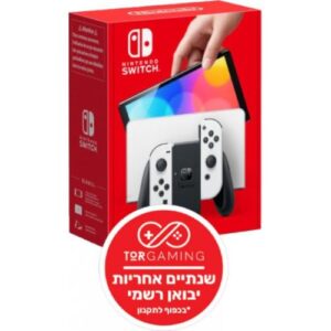 קונסולת משחק Nintendo Switch OLED 64GB - צבע שחור / לבן...
