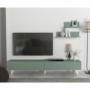 מזנון טלויזיה מעוצב Geva Design גבע דיזיין פולגה - ירוק מנטה