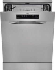 מדיח כלים רחב עומד 13 מערכות כלים AEG Pro Intensiv FFB53607ZM - צבע נירוסטה מוברשת - תוצרת פולין