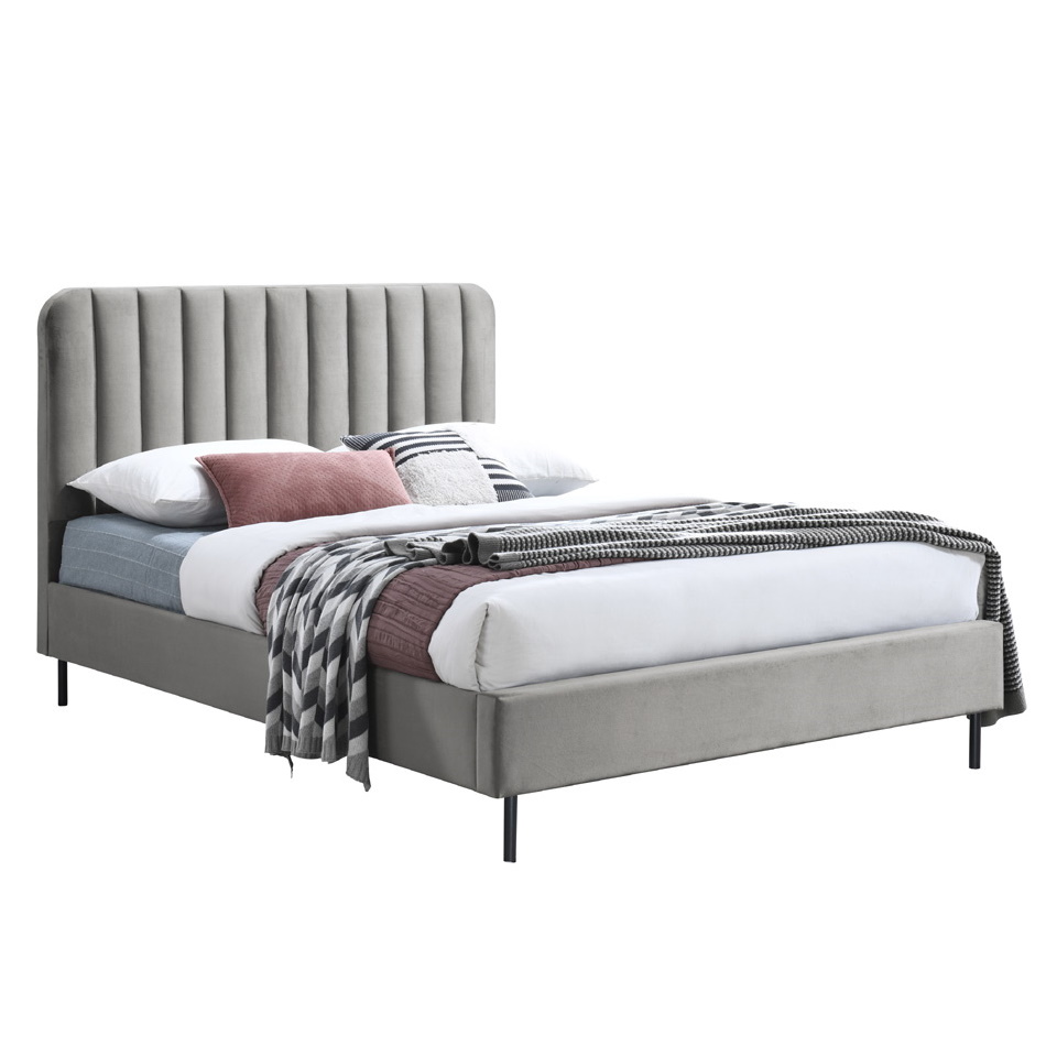 מיטה וחצי מרופדת בד קטיפתי Home Decor הום דקור ורד 120