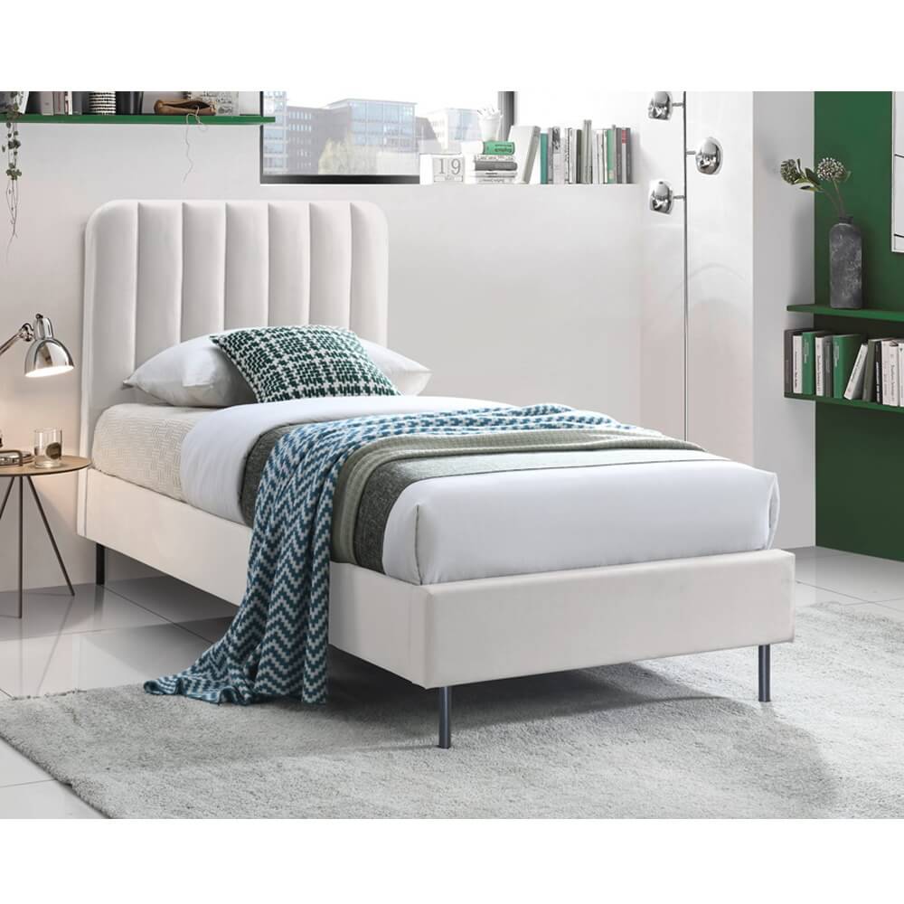 מיטת יחיד נפתחת בריפוד בד קטיפתי Home Decor הום דקור נועה 90
