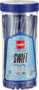 חבילת 25 עטים כדוריים 0.7 דגם Cello Swift מבית BIC - צבע כחול